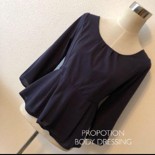 プロポーションボディドレッシング(PROPORTION BODY DRESSING)のPROPORTION BODYDRESSING デザイン ブラウス 3 ネイビー(シャツ/ブラウス(長袖/七分))