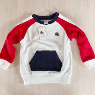 プチバトー(PETIT BATEAU)のスウェット 長袖プルオーバー カラー ブロック(Tシャツ/カットソー)