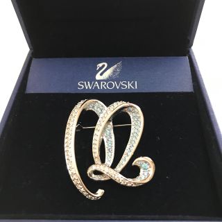 スワロフスキー(SWAROVSKI)のスワロフスキー　ブローチ　シルバー系(ブローチ/コサージュ)