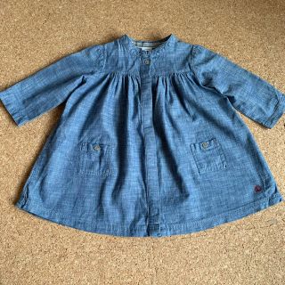 プチバトー(PETIT BATEAU)のプチバトー　トップス  チュニック　ブラウス　72センチ(シャツ/カットソー)