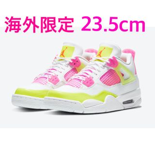 ナイキ(NIKE)のJordan 4 Retro White Lemon Pink (GS)(スニーカー)