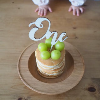 プティマイン(petit main)のケーキトッパー ケーキピック one 木製 飾り 1歳 誕生日 バースデー   (その他)