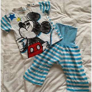 ディズニー(Disney)のミッキー 半袖パジャマ 80サイズ(パジャマ)