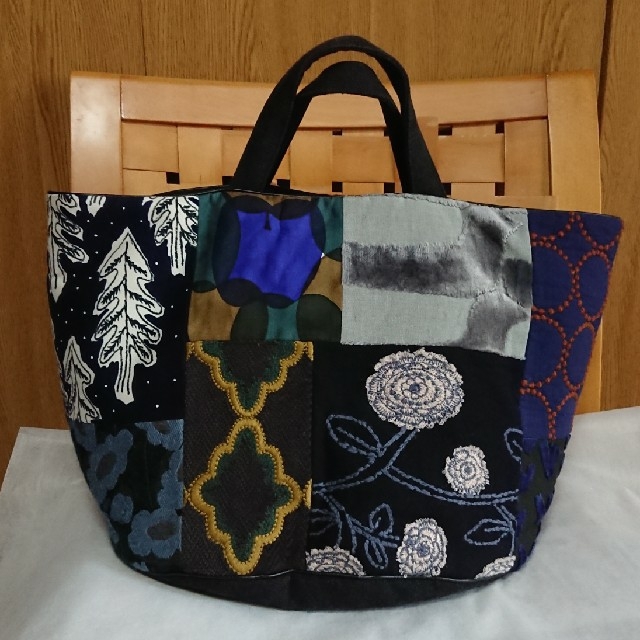 美品 mina perhonen ミナペルホネン Piece バスケットbag-