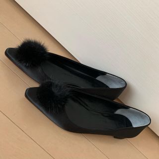 ツルバイマリコオイカワ(TSURU by Mariko Oikawa)の【裏張り済み】ツルバイマリコオイカワ   size 39 ブラック(バレエシューズ)