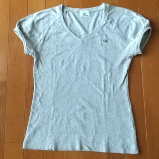 ラコステ(LACOSTE)のLACOSTE Tシャツ  42  グレー(Tシャツ(半袖/袖なし))