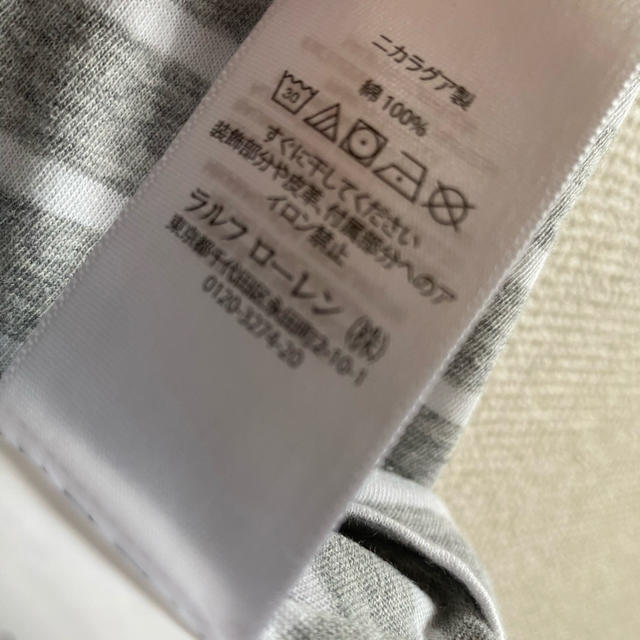 POLO RALPH LAUREN(ポロラルフローレン)のポロ　ラルフローレン　Tシャツ　グレー　ボーダー レディースのトップス(Tシャツ(半袖/袖なし))の商品写真