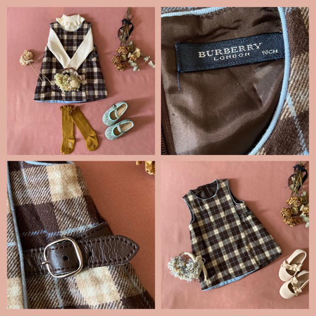 BURBERRY(バーバリー)のBURBERRY バーバリー｜トラッド チェックワンピース*̩̩̥୨୧˖※難あり キッズ/ベビー/マタニティのキッズ服女の子用(90cm~)(ワンピース)の商品写真