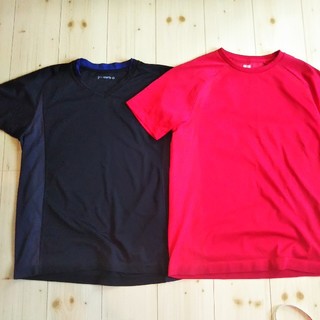 ユニクロ(UNIQLO)のトイタ様専用GU メンズ スポーツTシャツ２枚セット Mサイズ(Tシャツ/カットソー(半袖/袖なし))