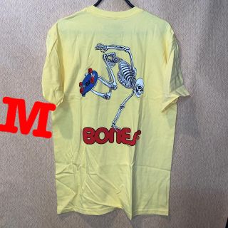 POWEL パウエルペラルタ BONES Tシャツ　新品　イエロー　M(Tシャツ/カットソー(半袖/袖なし))