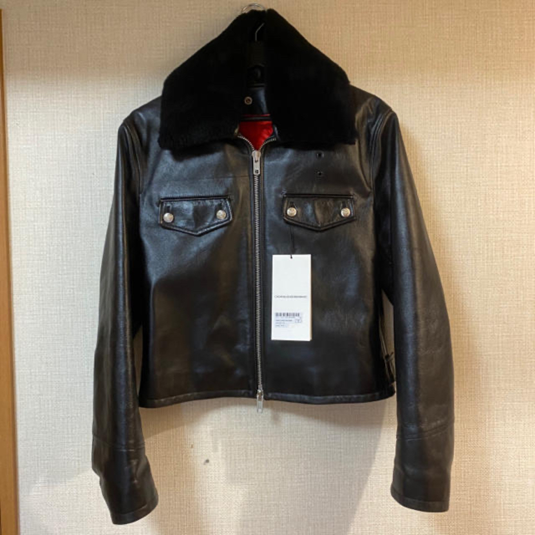 RAF SIMONS - Calvin Klein 205w39nyc ボアレザージャケット RAF SIMONS - Calvin Klein 205w39nyc ボアレザージャケット