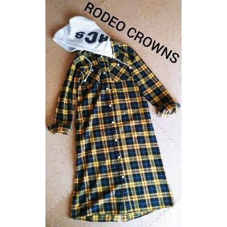 ロデオクラウンズ(RODEO CROWNS)の美品♪RODEO CROWNS★チェックシャツワンピース(ロングワンピース/マキシワンピース)