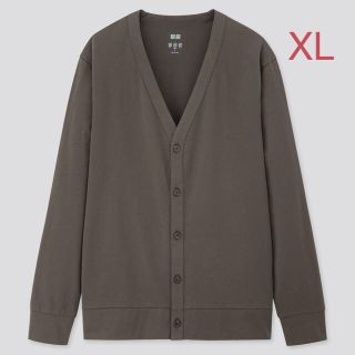 ユニクロ(UNIQLO)のユニクロ MEN エアリズム UVカットカーディガン XL／ダークグリーン 新品(カーディガン)