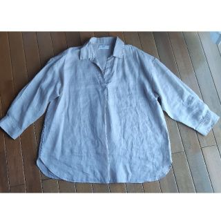 ユニクロ(UNIQLO)の新品未使用【ユニクロ】リネンブラウスXL(シャツ/ブラウス(長袖/七分))