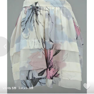 ダブルスタンダードクロージング(DOUBLE STANDARD CLOTHING)の春柄ティアードスカート(ミニスカート)