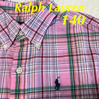 ラルフローレン(Ralph Lauren)のRalph Lauren ラルフローレン ボタンダウン シャツ 140 ピンク(ブラウス)