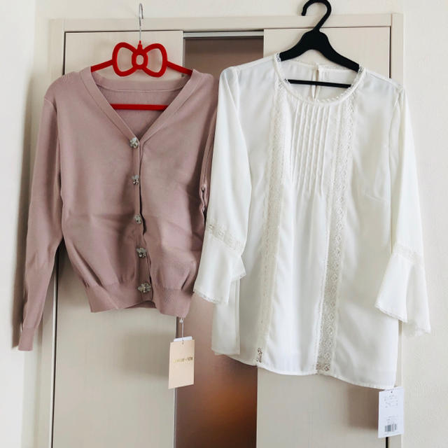 新品タグ付き♡アプワイザーリッシェ♡アンサンブル♡ビジュー 新品タグ付き♡アプワイザーリッシェ♡アンサンブル♡ビジュー