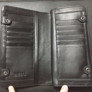 新品未使用】DIESEL ディーゼル メンズ クロコ加工 牛革 長財布-