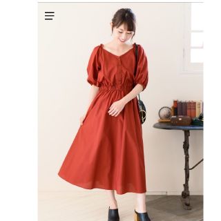 ダブルクローゼット(w closet)のWears inc. ワンピース ウエストブラウジングワンピース(ロングワンピース/マキシワンピース)