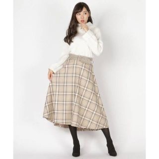 □A 未使用 ウィルセレクション チェック柄 フレアスカート 匿名配送