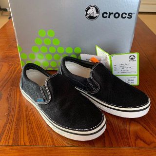 クロックス(crocs)のクロックス スニーカー フーバースリップオン 22/23cm(スリッポン/モカシン)