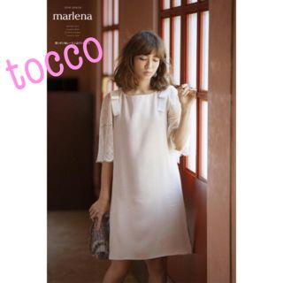 トッコ(tocco)の大幅お値下げ!!tocco 美品　肩リボンワンピ (ひざ丈ワンピース)