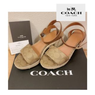 コーチ(COACH)の【1度のみ使用】coach ウェッジサンダル(サンダル)