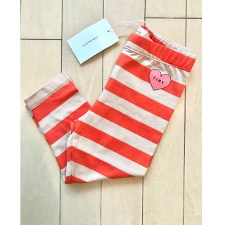 ボボチョース(bobo chose)の新品✦1点のみ tinycottons ハートロゴ ボーダーレギンス(18M)(パンツ)