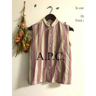 アーペーセー(A.P.C)の☆A.P.C.☆アーペーセー  ノースリーブシャツ  ストライプ  ミニカラー(シャツ/ブラウス(半袖/袖なし))