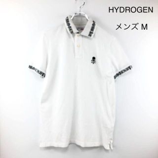 ハイドロゲン(HYDROGEN)のHYDROGEN ハイドロゲン ポロシャツ スカル 刺繍 半袖 コットン M(ポロシャツ)