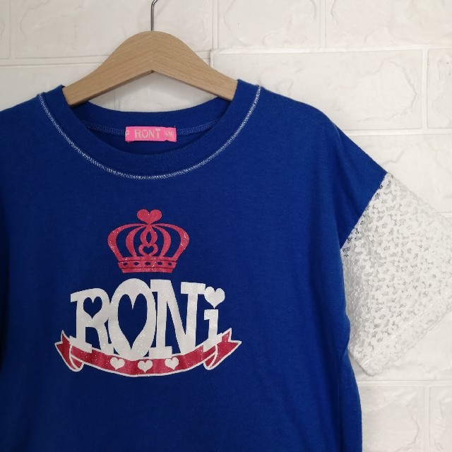 RONI(ロニィ)のRONI　袖レースデザインTシャツ　SM(120) キッズ/ベビー/マタニティのキッズ服女の子用(90cm~)(Tシャツ/カットソー)の商品写真