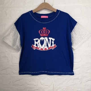 ロニィ(RONI)のRONI　袖レースデザインTシャツ　SM(120)(Tシャツ/カットソー)
