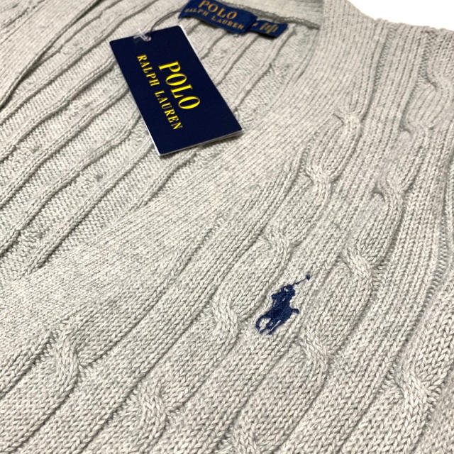 POLO RALPH LAUREN(ポロラルフローレン)の＊イルヴィ様 専用＊ レディース L 新品 ケーブルニット ロングカーディガン レディースのトップス(カーディガン)の商品写真