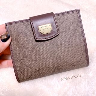 ニナリッチ(NINA RICCI)の【NINA RICCI】二つ折りレザーウォレット　美品　ヴィンテージ(折り財布)