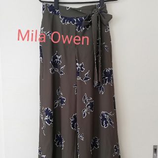 ミラオーウェン(Mila Owen)の花柄ワイドパンツ(カジュアルパンツ)