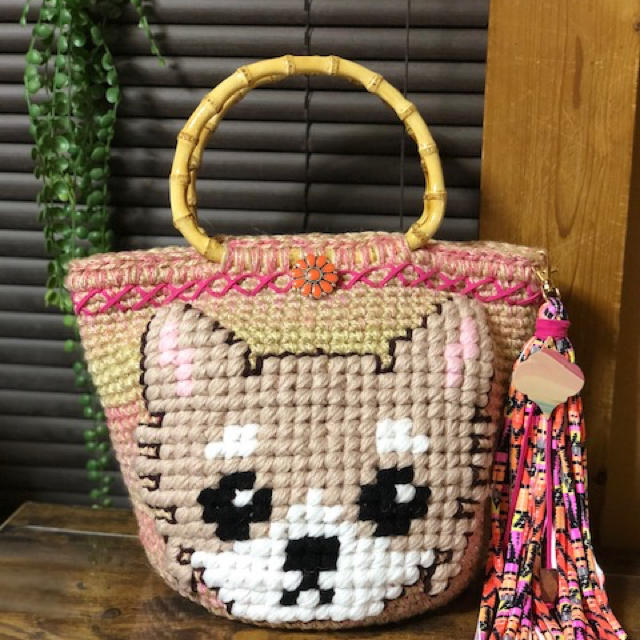 ハンドメイド 麻バック 麻紐バック マルシェ ズパゲッティ カゴバック ハンドメイド 麻バック 麻紐バック マルシェ ズパゲッティ カゴバック