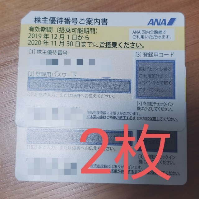 ANA(全日本空輸)(エーエヌエー(ゼンニッポンクウユ))のANA 全日空 株主優待券 チケットの優待券/割引券(その他)の商品写真