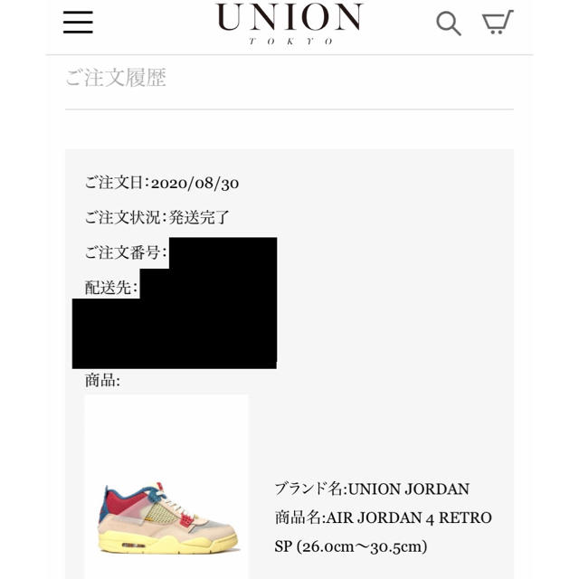 UNION×NIKE AIR JORDAN4 GUAVAICE 27.0