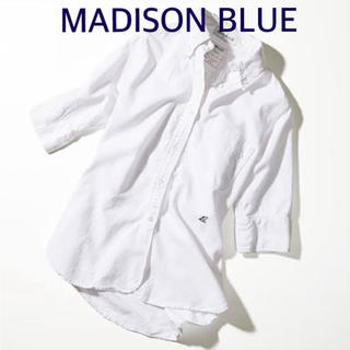 マディソンブルー(MADISONBLUE)の【MADISON BLUE】オックスフォードショートスリーブシャツ/ホワイト(シャツ/ブラウス(半袖/袖なし))