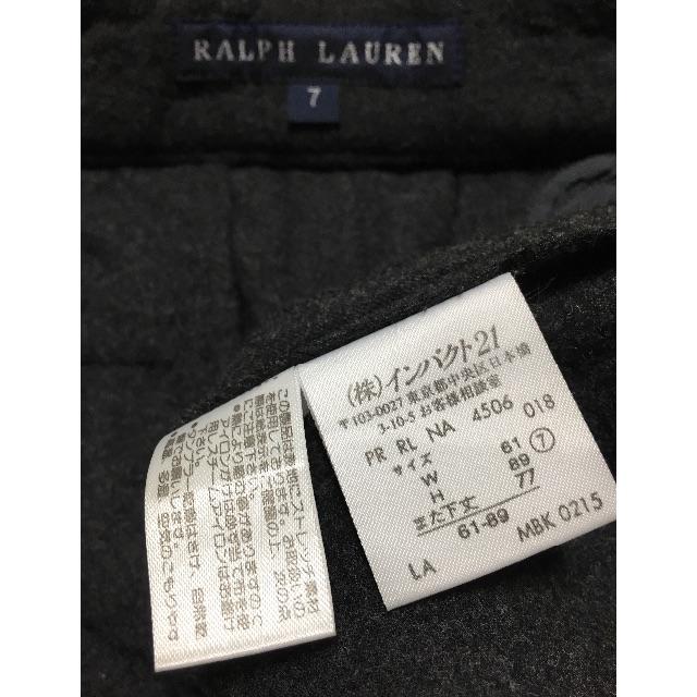 Ralph Lauren(ラルフローレン)のRALPH LAUREN パンツ ワイド ウール ダークグレー サイズ7 レディースのパンツ(その他)の商品写真