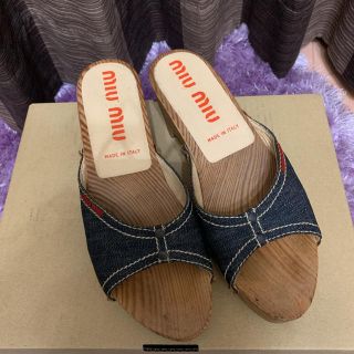 ミュウミュウ(miumiu)の最終お値下げ　miumiu サンダル　サボサンダル　ミュール　23.5cm(サンダル)