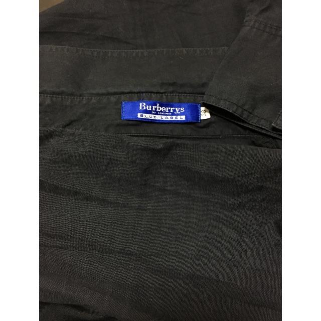 BURBERRY BLUE LABEL(バーバリーブルーレーベル)のBURBERRY バーバリー ブルーレーベル シャツ 黒 サイズ38 レディースのトップス(シャツ/ブラウス(長袖/七分))の商品写真