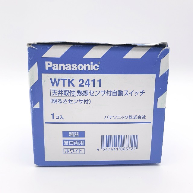 ○新品 パナソニック 天井取付熱線センサ付自動スイッチ 親器3A WTK2411