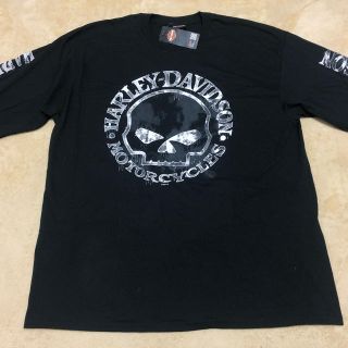 ハーレーダビッドソン(Harley Davidson)の新品★Harley-Davidson ハーレー純正 ロンT 黒/L (大きめ)(装備/装具)