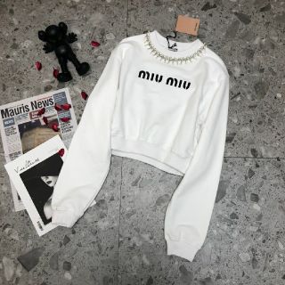 ファッション通販】 ミュウミュウmiumiuのスタッズトレーナー