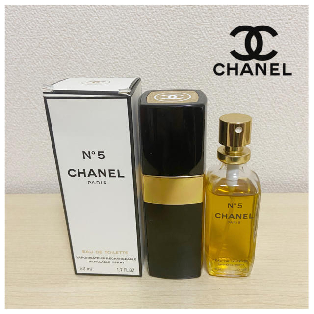 CHANEL(シャネル)のシャネル　No5 50ml ブラック　リフィル交換可能 コスメ/美容の香水(香水(女性用))の商品写真