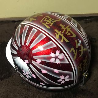 7色ラメ ラップ塗装 富士日章 コルク半 ヘルメット(ヘルメット/シールド)