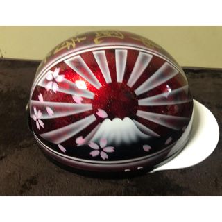 7色ラメ ラップ塗装 富士日章 コルク半 ヘルメットの通販 by