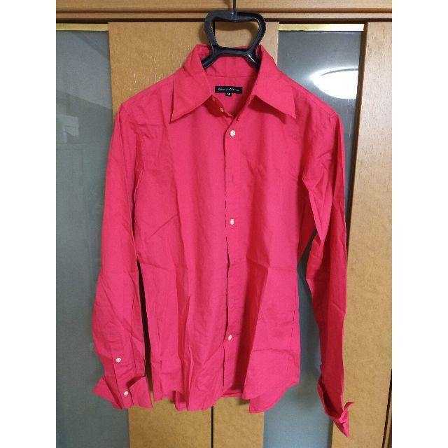 【売り尽くし】ビビッドピンク　シャツ　長袖　オシャレ　おすすめ　希少 メンズのトップス(シャツ)の商品写真