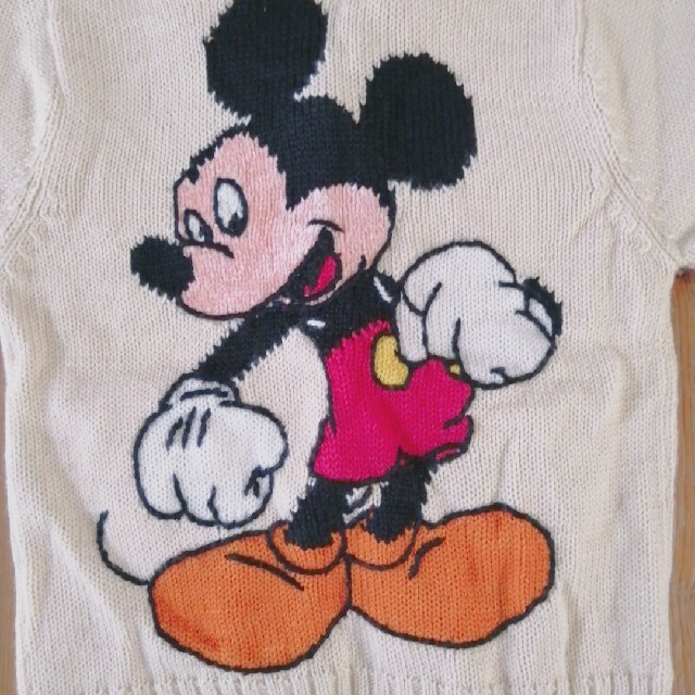 Disney(ディズニー)の[Mickeyforkids/90]ビッグミッキーニットダッフルコート キッズ/ベビー/マタニティのキッズ服女の子用(90cm~)(カーディガン)の商品写真